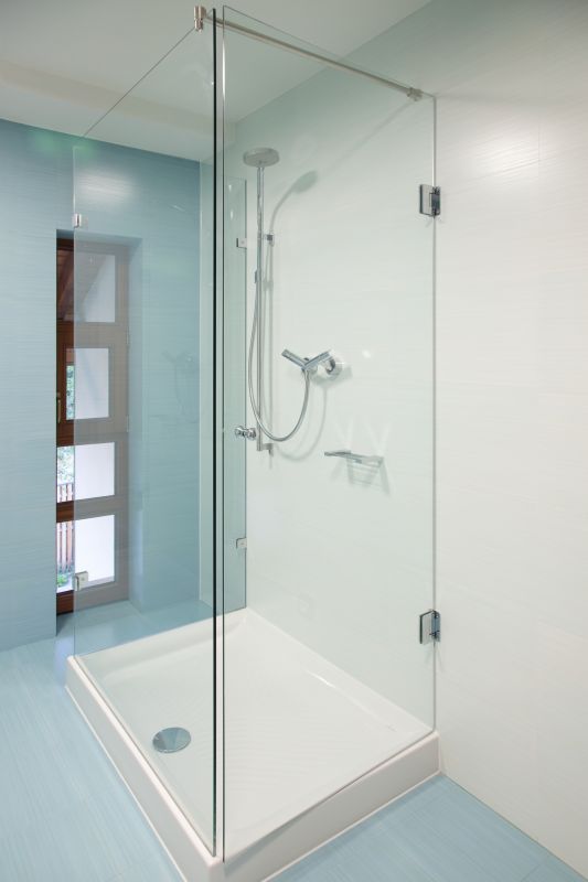 Modern Shower with Chrome Fixtures